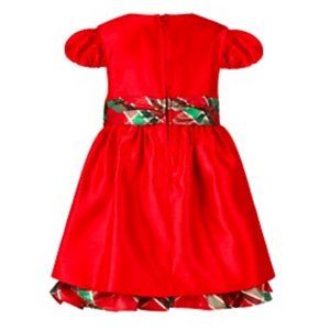 Bonnie Baby Girls Metallic Plaid Shantung Dress style: X59248-PS